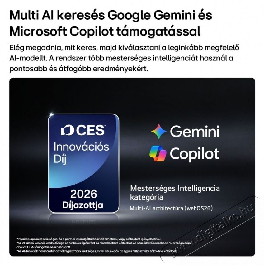 LG OLED55C61LA 55 colos OLED evo AI C6 4K Smart TV 2026 Telev&iacute;zi&oacute;k - OLED telev&iacute;zi&oacute; - UHD 4K felbont&aacute;s&uacute; - 540581