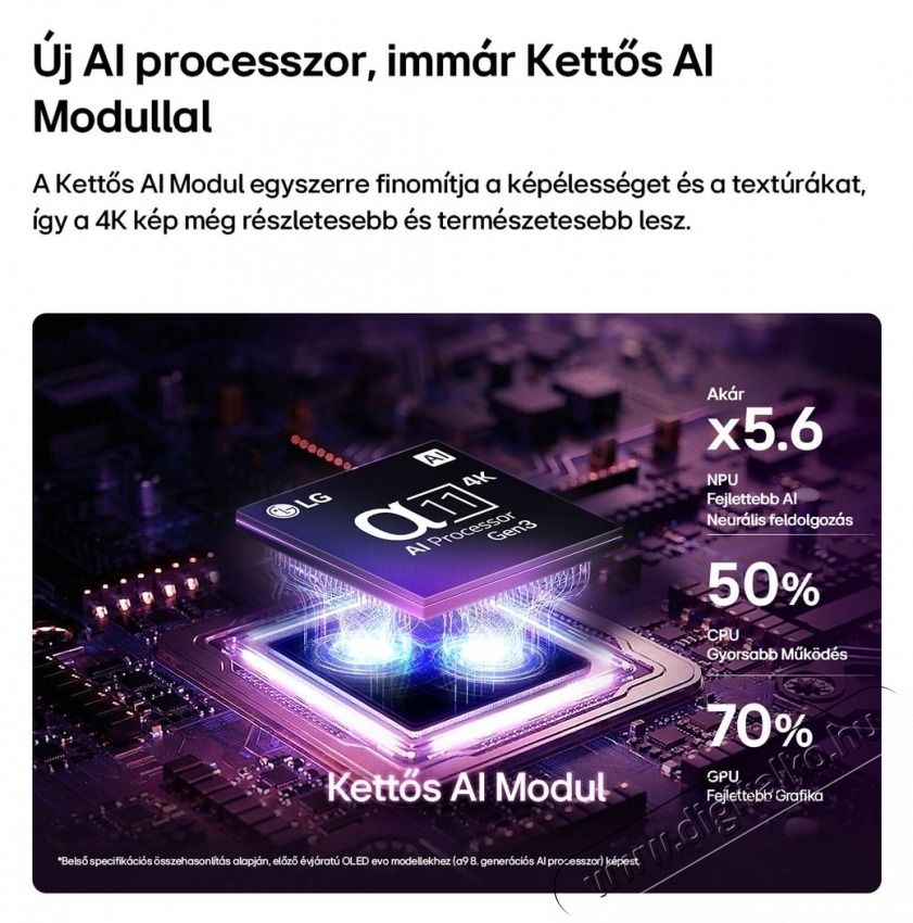 LG OLED65C61LA 65 colos OLED evo AI C6 4K Smart TV 2026 Telev&iacute;zi&oacute;k - OLED telev&iacute;zi&oacute; - UHD 4K felbont&aacute;s&uacute; - 540579