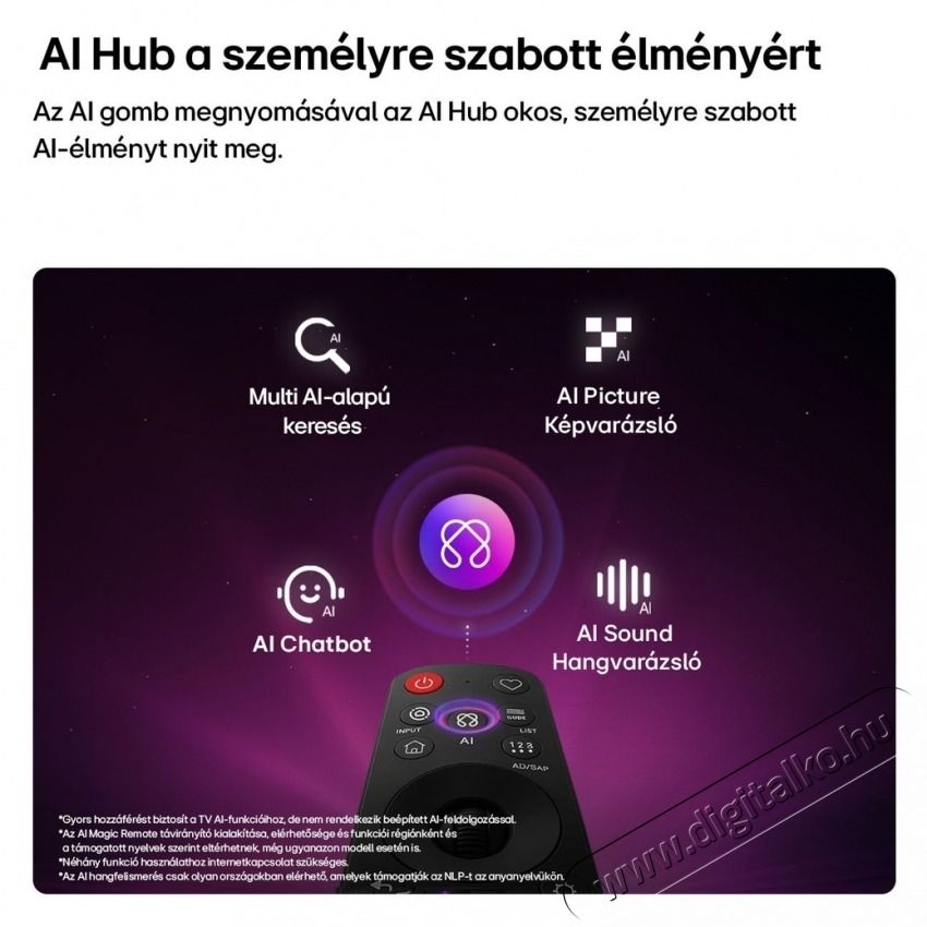 LG OLED65C61LA 65 colos OLED evo AI C6 4K Smart TV 2026 Telev&iacute;zi&oacute;k - OLED telev&iacute;zi&oacute; - UHD 4K felbont&aacute;s&uacute; - 540579