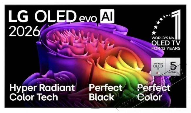 LG OLED65G61LW 65 colos OLED evo AI G6 4K Smart TV 2026 Telev&iacute;zi&oacute;k - OLED telev&iacute;zi&oacute; - UHD 4K felbont&aacute;s&uacute; - 540578