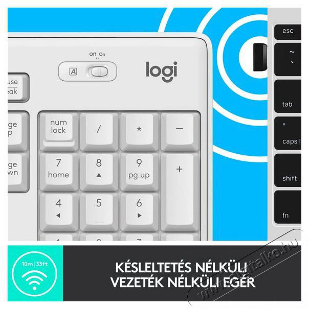 Logitech MK295 Silent HUN vezet&eacute;k n&eacute;lk&uuml;li billentyűzet + eg&eacute;r - feh&eacute;r Iroda &eacute;s sz&aacute;m&iacute;t&aacute;stechnika - Billentyűzet / billentyűzet szett - Vezet&eacute;kes - 379652