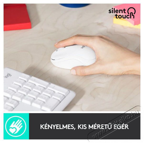 Logitech MK295 Silent HUN vezet&eacute;k n&eacute;lk&uuml;li billentyűzet + eg&eacute;r - feh&eacute;r Iroda &eacute;s sz&aacute;m&iacute;t&aacute;stechnika - Billentyűzet / billentyűzet szett - Vezet&eacute;kes - 379652