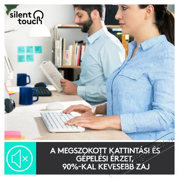 Logitech MK295 Silent HUN vezet&eacute;k n&eacute;lk&uuml;li billentyűzet + eg&eacute;r - feh&eacute;r Iroda &eacute;s sz&aacute;m&iacute;t&aacute;stechnika - Billentyűzet / billentyűzet szett - Vezet&eacute;kes - 379652