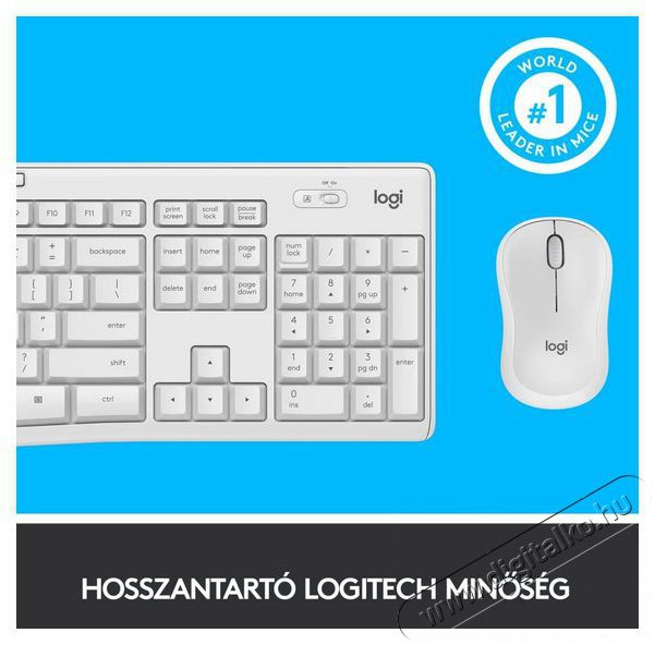 Logitech MK295 Silent HUN vezet&eacute;k n&eacute;lk&uuml;li billentyűzet + eg&eacute;r - feh&eacute;r Iroda &eacute;s sz&aacute;m&iacute;t&aacute;stechnika - Billentyűzet / billentyűzet szett - Vezet&eacute;kes - 379652