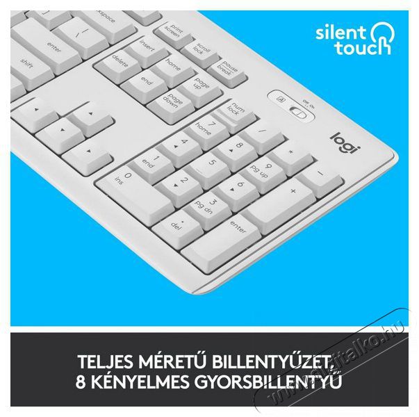 Logitech MK295 Silent HUN vezet&eacute;k n&eacute;lk&uuml;li billentyűzet + eg&eacute;r - feh&eacute;r Iroda &eacute;s sz&aacute;m&iacute;t&aacute;stechnika - Billentyűzet / billentyűzet szett - Vezet&eacute;kes - 379652