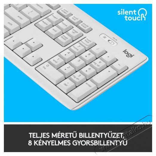 Logitech MK295 Silent HUN vezet&eacute;k n&eacute;lk&uuml;li billentyűzet + eg&eacute;r - feh&eacute;r Iroda &eacute;s sz&aacute;m&iacute;t&aacute;stechnika - Billentyűzet / billentyűzet szett - Vezet&eacute;kes - 379652