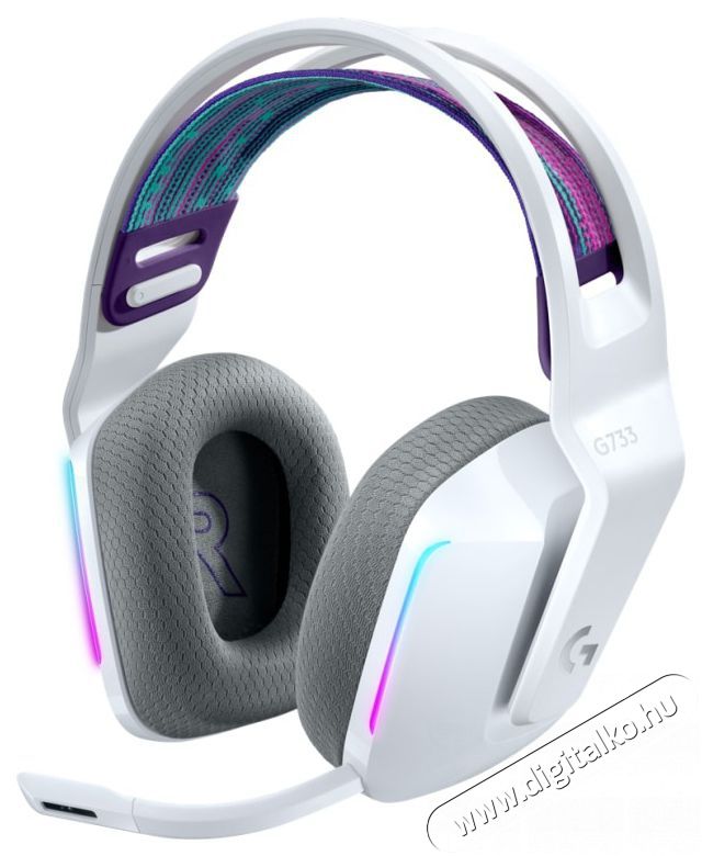 Logitech G733 Lightspeed Wireless RGB feh&eacute;r gamer headset Audio-Video / Hifi / Multim&eacute;dia - F&uuml;l &eacute;s Fejhallgat&oacute;k - Fejhallgat&oacute; mikrofonnal / headset - 384798