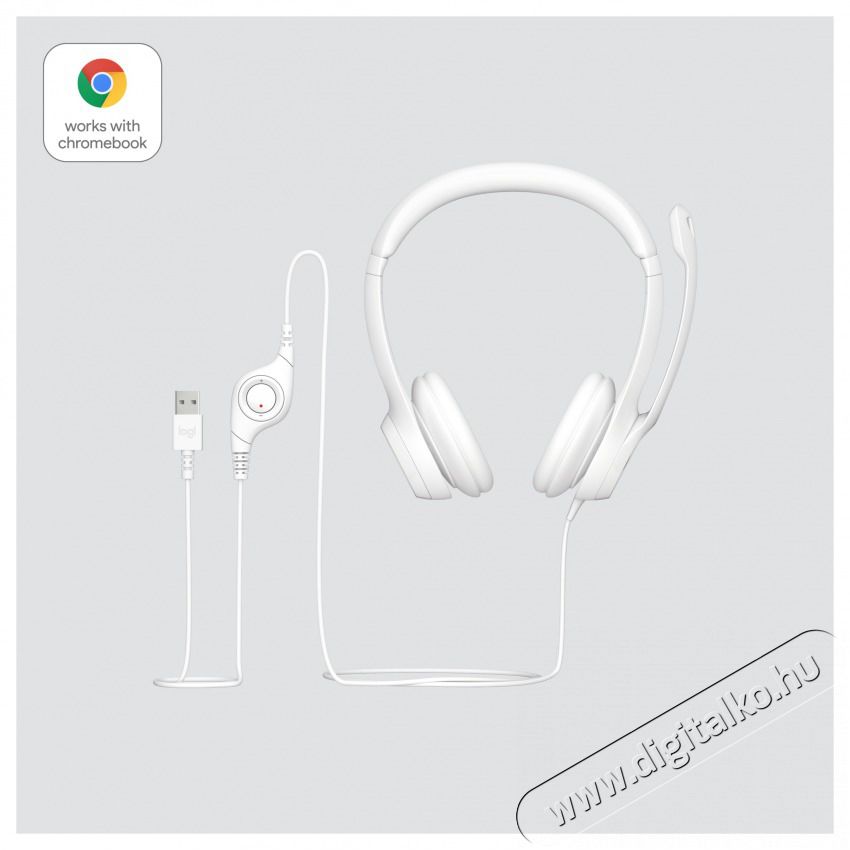 Logitech 981-001286 H390 USB-s feh&eacute;r mikrofonos fejhallgat&oacute; Audio-Video / Hifi / Multim&eacute;dia - F&uuml;l &eacute;s Fejhallgat&oacute;k - Fejhallgat&oacute; mikrofonnal / headset - 465042