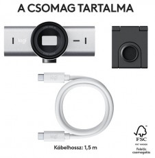 Logitech MX Brio 4K Ultra HD halv&aacute;nysz&uuml;rke webkamera Iroda &eacute;s sz&aacute;m&iacute;t&aacute;stechnika - Webkamera - 497012