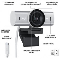 Logitech MX Brio 4K Ultra HD halv&aacute;nysz&uuml;rke webkamera Iroda &eacute;s sz&aacute;m&iacute;t&aacute;stechnika - Webkamera - 497012