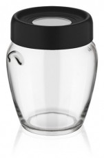 Luxplastic IRIS C-00138 Ring üveg tároló 580ml, fekete, elfántcsont vagy szürke színű Háztartás / Otthon / Kültér - Lakásfelszerelés - Tároló - 507229