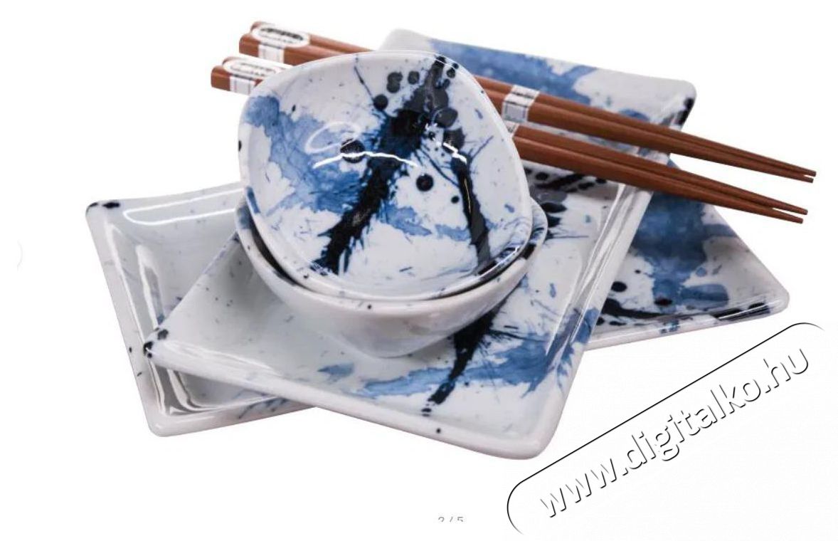 Made In Japan Sushi szett K&eacute;k &eacute;s feh&eacute;r 6 db Konyhai term&eacute;kek - &Eacute;tk&eacute;szlet - T&aacute;ny&eacute;r k&eacute;szlet - 522473