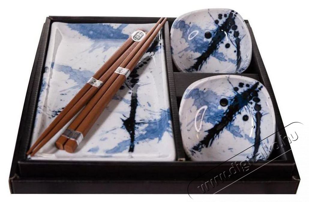 Made In Japan Sushi szett K&eacute;k &eacute;s feh&eacute;r 6 db Konyhai term&eacute;kek - &Eacute;tk&eacute;szlet - T&aacute;ny&eacute;r k&eacute;szlet - 522473