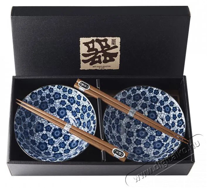 Made In Japan Blue Plum Design T&aacute;lk&eacute;szlet p&aacute;lcik&aacute;kkal, 400 ml, 2 db Konyhai term&eacute;kek - Egy&eacute;b / Konyhai kieg&eacute;sz&iacute;tő - 527428