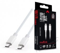 MAXLIFE TF-0180 2m 60W Type C apa-apa feh&eacute;r adat- &eacute;s t&ouml;ltők&aacute;bel Mobil / Kommunik&aacute;ci&oacute; / Smart - Mobiltelefon kieg&eacute;sz&iacute;tő / tok - H&aacute;l&oacute;zati-, aut&oacute;s t&ouml;ltő - 405709