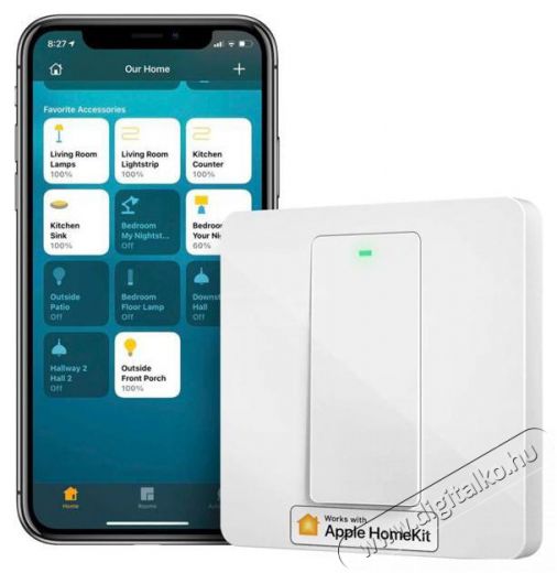 Meross Smart Wi-Fi Wall Switch 2 way Touch Button &Uacute;jdons&aacute;gok - &Uacute;j term&eacute;kek - 521616