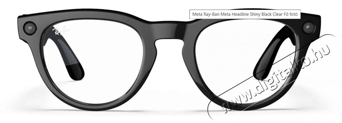 META Ray-Ban Meta Headline Shiny Black Clear Mobil / Kommunik&aacute;ci&oacute; / Smart - VR virtu&aacute;lis szem&uuml;veg - 521640