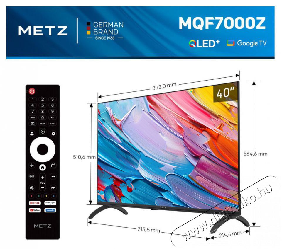 Metz 40MQF7000Z Telev&iacute;zi&oacute;k - LED telev&iacute;zi&oacute; - UHD 4K felbont&aacute;s&uacute; - 512090