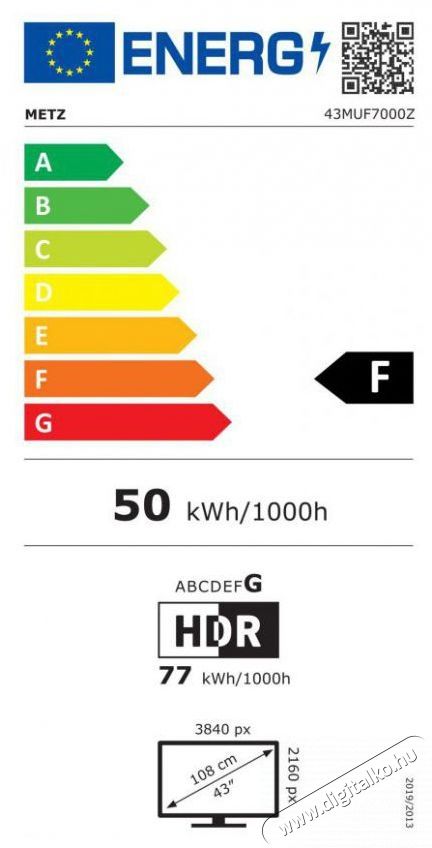 Metz 43MQF7500Z Telev&iacute;zi&oacute;k - LED telev&iacute;zi&oacute; - UHD 4K felbont&aacute;s&uacute; - 512091