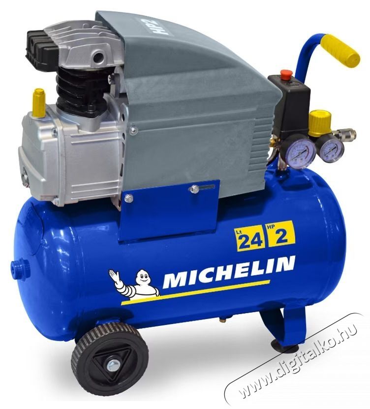 Michelin MB2420 professzion&aacute;lis egyf&aacute;zis&uacute; l&eacute;gkompresszor, 1500 W, 220 V, 170 l/perc l&eacute;g&aacute;ram, 24 l tart&aacute;lykapacit&aacute;s, 8 bar maxim&aacute;lis nyom&aacute;s H&aacute;ztart&aacute;s / Otthon / K&uuml;lt&eacute;r - Szersz&aacute;m - Kompresszor - 537118