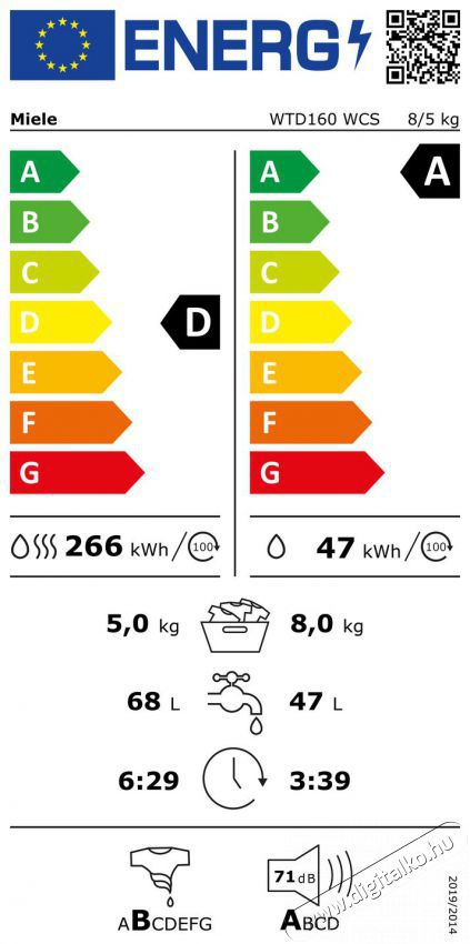 Miele WTD160WCS EU1 LW 8/5 kg H&aacute;ztart&aacute;s / Otthon / K&uuml;lt&eacute;r - Mos&oacute;g&eacute;p / sz&aacute;r&iacute;t&oacute;g&eacute;p - Mos&oacute;-sz&aacute;r&iacute;t&oacute;g&eacute;p - 515633