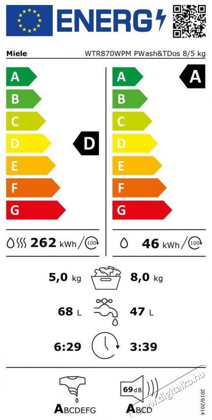 Miele WTR870WPM EU1 LW Pwash & TDos 8/5 kg H&aacute;ztart&aacute;s / Otthon / K&uuml;lt&eacute;r - Mos&oacute;g&eacute;p / sz&aacute;r&iacute;t&oacute;g&eacute;p - Mos&oacute;-sz&aacute;r&iacute;t&oacute;g&eacute;p - 515634