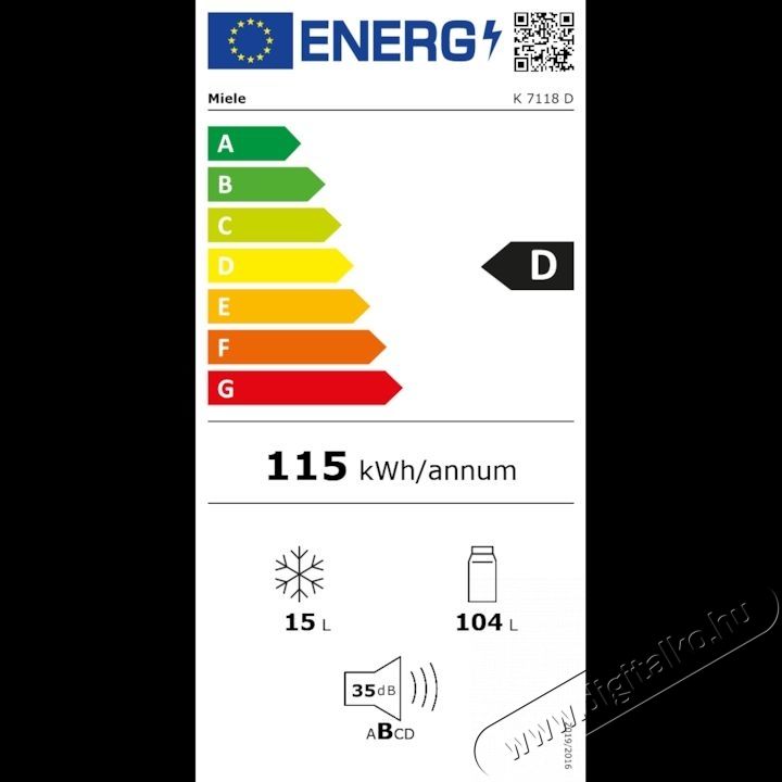 Miele K 7118 D Be&eacute;p&iacute;thető hűtőszekr&eacute;ny, DailyFresh, 4 fagyaszt&oacute;rekesz, LED-vil&aacute;g&iacute;t&aacute;s &eacute;s SoftClose, Feh&eacute;r Konyhai term&eacute;kek - Hűtő, fagyaszt&oacute; (be&eacute;p&iacute;thető) - Egyajt&oacute;s hűtő - 534379