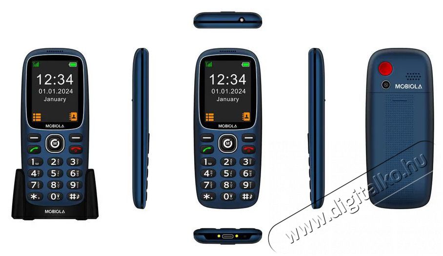 Mobiola MB3120i k&eacute;k Mobil / Kommunik&aacute;ci&oacute; / Smart - Klasszikus / Mobiltelefon időseknek - 527494