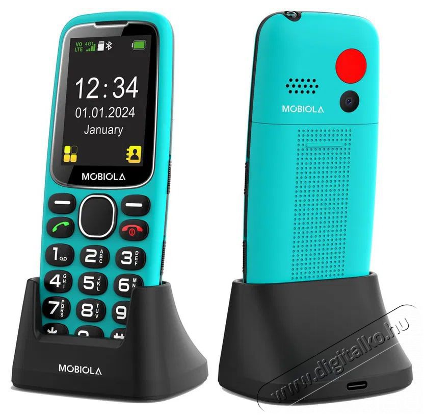 Mobiola MB4120 4G t&uuml;rkizk&eacute;k Mobil / Kommunik&aacute;ci&oacute; / Smart - Klasszikus / Mobiltelefon időseknek - 527497