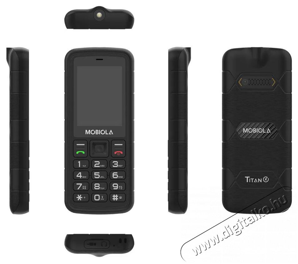 Mobiola MB500 TitanX 4G fekete Mobil / Kommunik&aacute;ci&oacute; / Smart - Klasszikus / Mobiltelefon időseknek - 527502