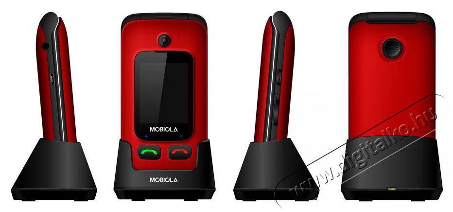 Mobiola MB610 piros Mobil / Kommunik&aacute;ci&oacute; / Smart - Klasszikus / Mobiltelefon időseknek - 527504