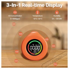 MOES Mini CO Detector, orange H&aacute;ztart&aacute;s / Otthon / K&uuml;lt&eacute;r - Biztons&aacute;gtechnika - F&uuml;st- &eacute;s sz&eacute;n-monoxid &eacute;rz&eacute;kelő - 521677