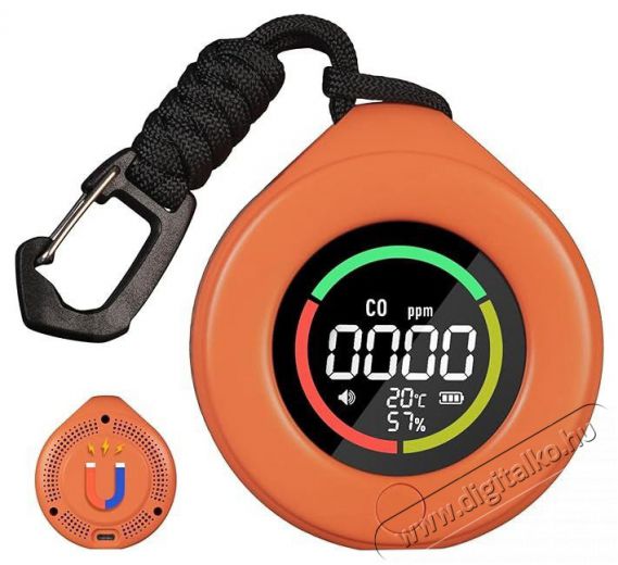 MOES Mini CO Detector, orange H&aacute;ztart&aacute;s / Otthon / K&uuml;lt&eacute;r - Biztons&aacute;gtechnika - F&uuml;st- &eacute;s sz&eacute;n-monoxid &eacute;rz&eacute;kelő - 521677