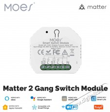 MOES Mini Matter Wifi Smart Switch 2gang H&aacute;ztart&aacute;s / Otthon / K&uuml;lt&eacute;r - Okos otthon - Kieg&eacute;sz&iacute;tő - 521679