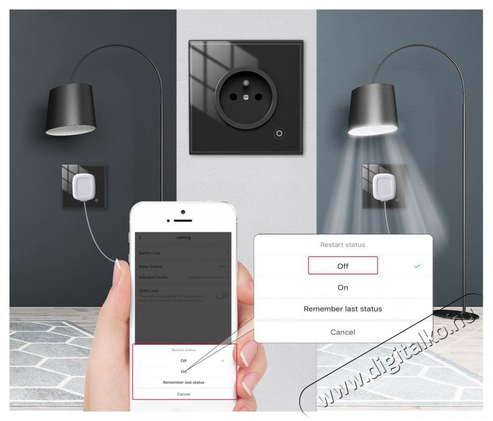 MOES Smart Wall Socket, Zigbee, FR, 16A, Black H&aacute;ztart&aacute;s / Otthon / K&uuml;lt&eacute;r - Okos otthon - Okos konnektor - 521684