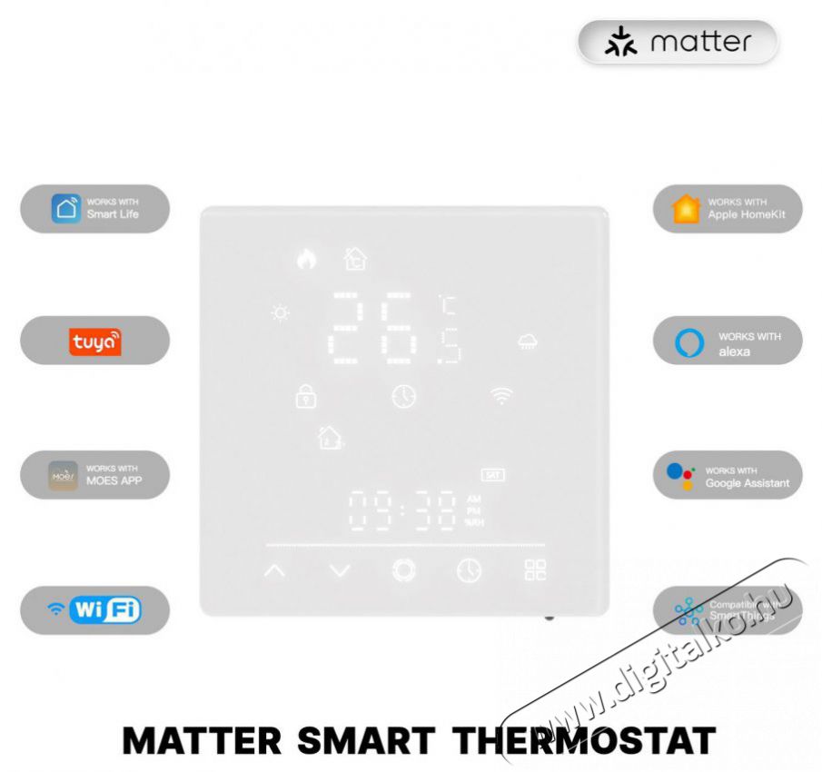MOES GC water/gas boiler 5A H&aacute;ztart&aacute;s / Otthon / K&uuml;lt&eacute;r - Okos otthon - Termoszt&aacute;t - 519556