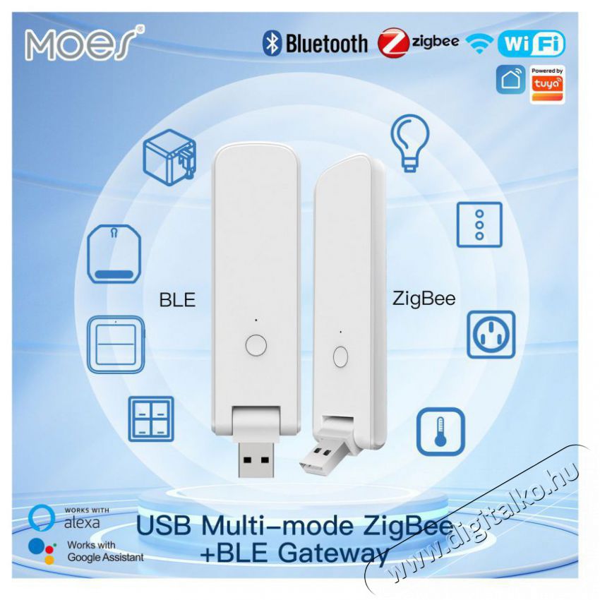 MOES USB Multimode Gateway, ZigBee+BLE Mem&oacute;ria k&aacute;rtya / Pendrive - Pendrive - 519564