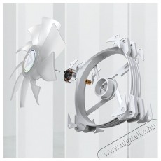 Montech HP140 ARGB PWM White Iroda &eacute;s sz&aacute;m&iacute;t&aacute;stechnika - Sz&aacute;m&iacute;t&oacute;g&eacute;p tartoz&eacute;k - Ventil&aacute;tor - 512100