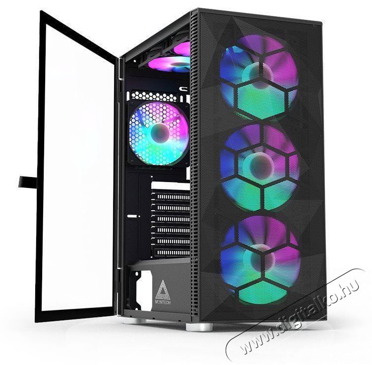 Montech X3 MESH Black Iroda &eacute;s sz&aacute;m&iacute;t&aacute;stechnika - Sz&aacute;m&iacute;t&oacute;g&eacute;p tartoz&eacute;k - Sz&aacute;m&iacute;t&oacute;g&eacute;ph&aacute;z - 521702