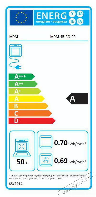 MPM MPM-45-BO-22 Be&eacute;p&iacute;thető elektromos s&uuml;tő 45 cm sz&eacute;les Konyhai term&eacute;kek - S&uuml;tő-főzőlap, tűzhely (be&eacute;p&iacute;thető) - S&uuml;tő (be&eacute;p&iacute;thető) - 403485