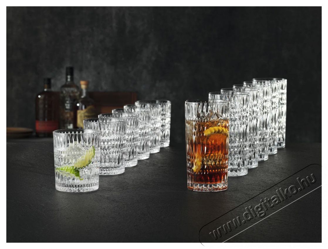 Nachtmann  ETHNO whiskys (345 ml) &eacute;s hossz&uacute; italos (445 ml) poh&aacute;rk&eacute;szlet, 12 db Konyhai term&eacute;kek - Konyhai eszk&ouml;z - K&eacute;szlet / szett - 525371