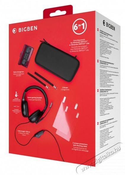 NACON Essential Pack Nintendo Switch fekete headset csomag Audio-Video / Hifi / Multim&eacute;dia - F&uuml;l &eacute;s Fejhallgat&oacute;k - Fejhallgat&oacute; mikrofonnal / headset - 415818