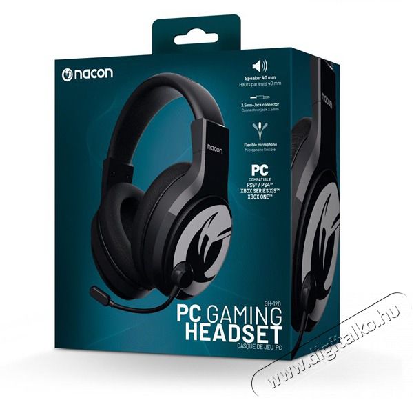 NACON 2809131 GH-120 fekete gamer headset Audio-Video / Hifi / Multim&eacute;dia - F&uuml;l &eacute;s Fejhallgat&oacute;k - Fejhallgat&oacute; mikrofonnal / headset - 507991