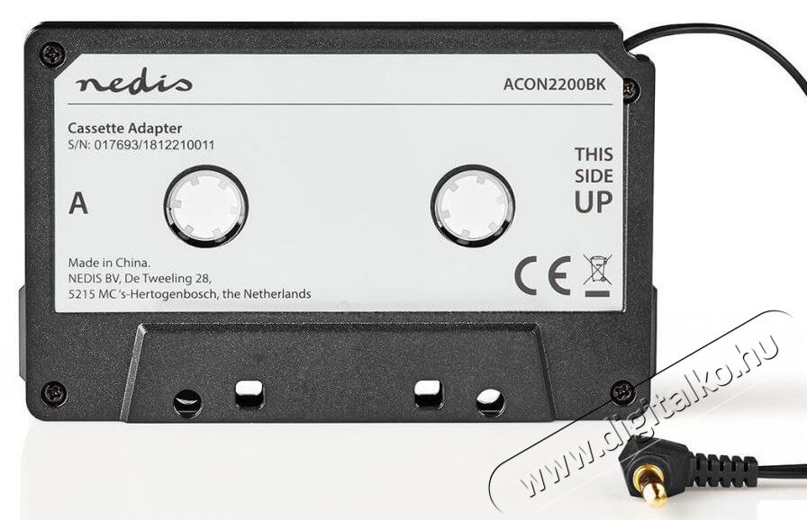 Nedis ACON2200BK Kazettaadapter aut&oacute;s magn&oacute;hoz Aut&oacute;hifi / Aut&oacute; felszerel&eacute;s - Aut&oacute; hangsug&aacute;rz&oacute; - Kieg&eacute;sz&iacute;tő - 366395