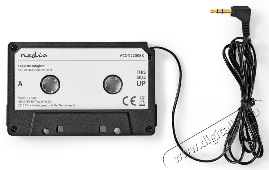 Nedis ACON2200BK Kazettaadapter aut&oacute;s magn&oacute;hoz Aut&oacute;hifi / Aut&oacute; felszerel&eacute;s - Aut&oacute; hangsug&aacute;rz&oacute; - Kieg&eacute;sz&iacute;tő - 366395