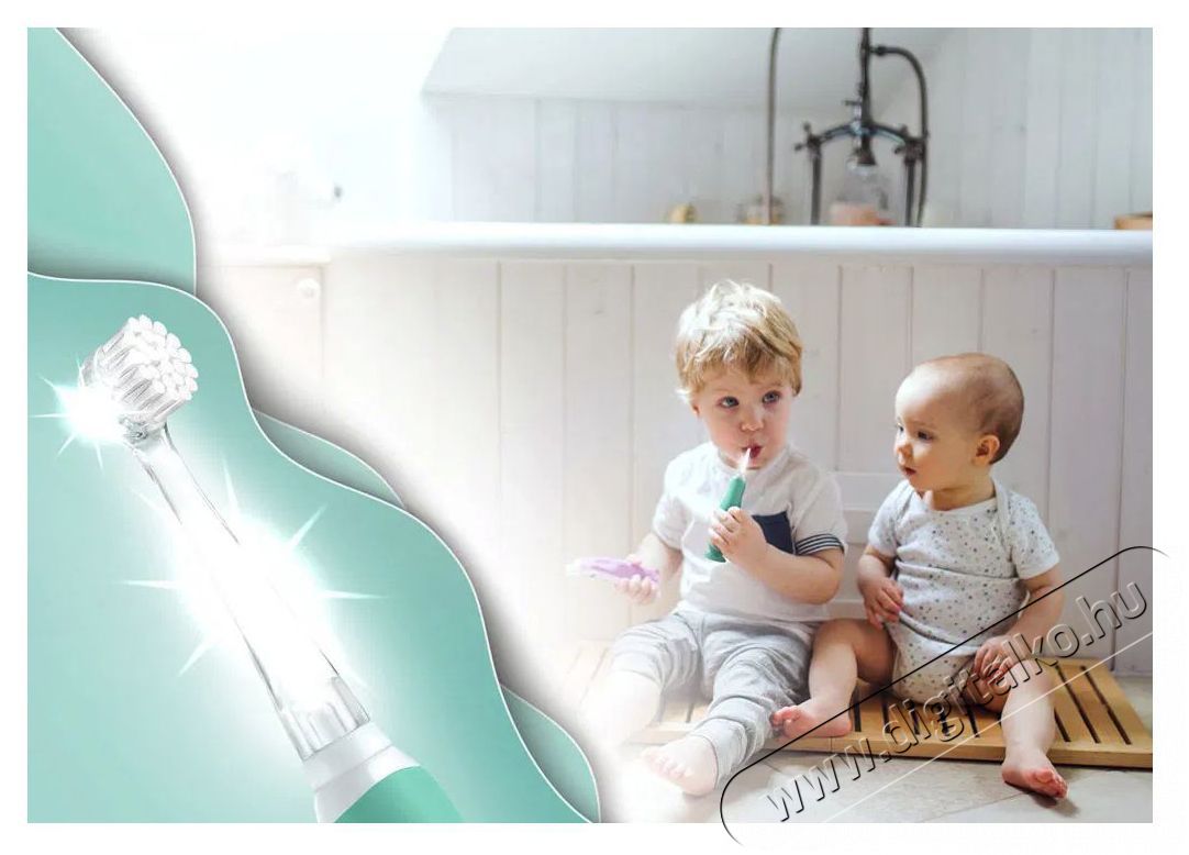 Neno Denti, z&ouml;ld Elektromos fogkefe Sz&eacute;ps&eacute;g&aacute;pol&aacute;s / Eg&eacute;szs&eacute;g - Sz&aacute;j / fog &aacute;pol&aacute;s - Elektromos fogkefe - 525384