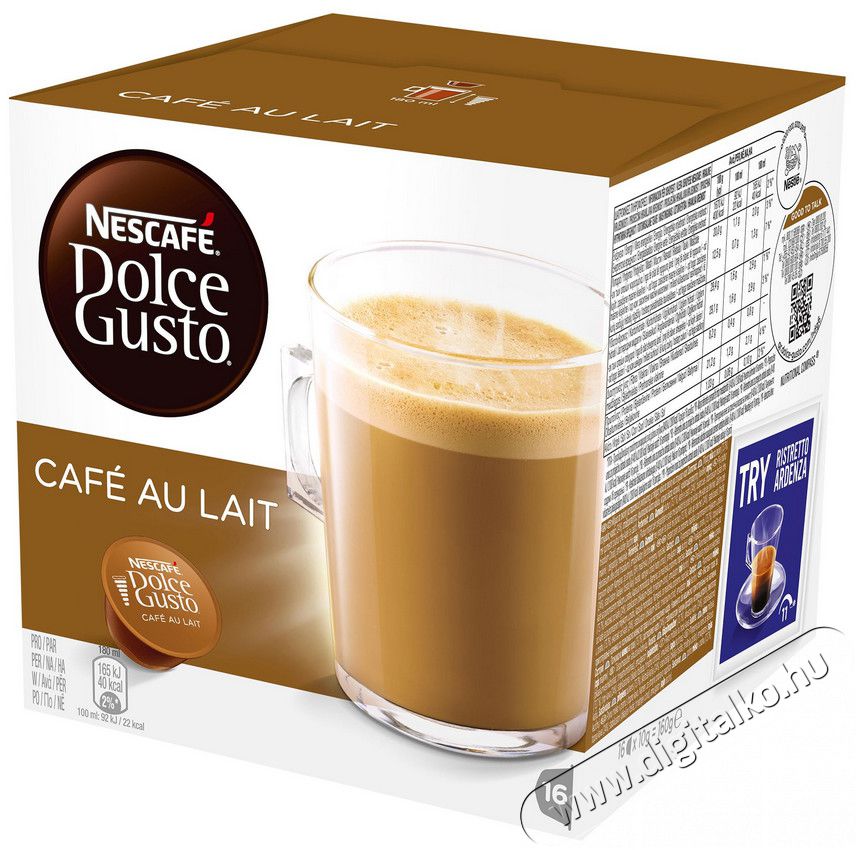 Nescafe Caf&eacute; Au Lait Dolce Gusto k&aacute;v&eacute;kapszula Konyhai term&eacute;kek - K&aacute;v&eacute;főző / k&aacute;v&eacute;&ouml;rlő / kieg&eacute;sz&iacute;tő - K&aacute;v&eacute; kapszula / pod / szemes / őr&ouml;lt k&aacute;v&eacute; - 301068