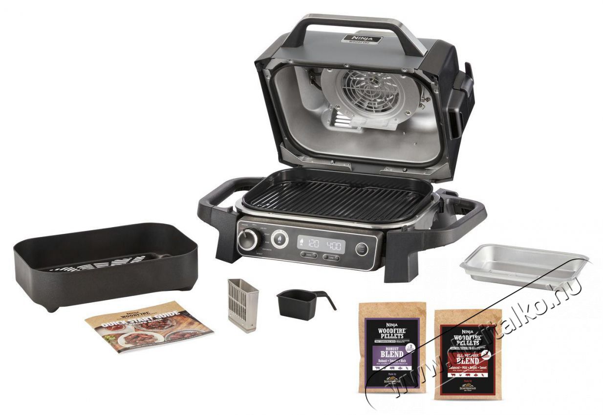 Ninja Woodfire OG701EU, Elektromos grill &eacute;s f&uuml;st&ouml;lő Konyhai term&eacute;kek - S&uuml;tő-főzőlap, tűzhely (szabadon&aacute;ll&oacute;) - Mini s&uuml;tő / mini grill / mini konyha - 501311