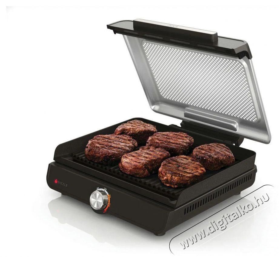 Ninja Shark  Sizzle&trade; GR101EU sz&uuml;rke/ez&uuml;st Konyhai term&eacute;kek - S&uuml;tő-főzőlap, tűzhely (szabadon&aacute;ll&oacute;) - Mini s&uuml;tő / mini grill / mini konyha - 529808