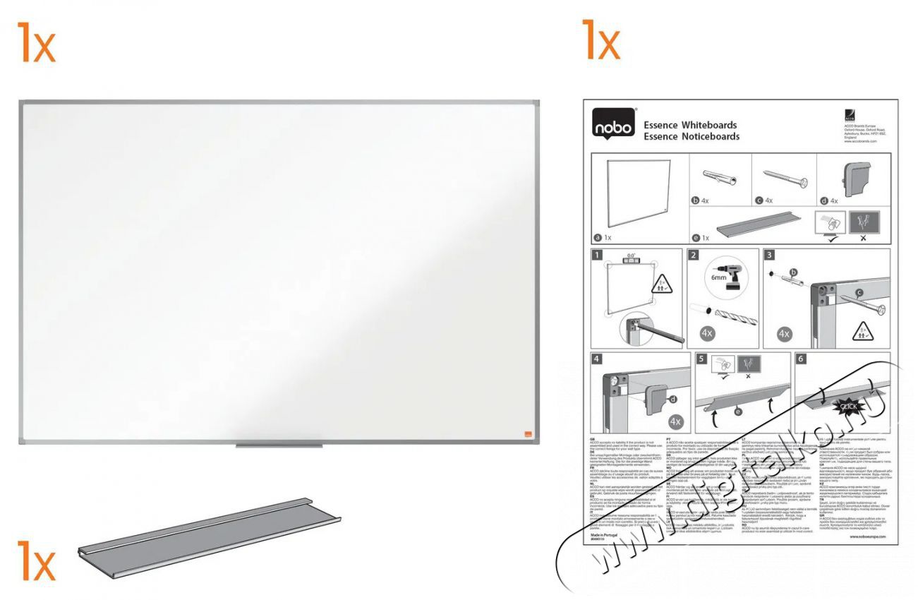 NOBO Essentials 90 &times; 60 cm, alum&iacute;nium keret m&aacute;gneses t&aacute;bla Iroda &eacute;s sz&aacute;m&iacute;t&aacute;stechnika - Egy&eacute;b sz&aacute;m&iacute;t&aacute;stechnikai term&eacute;k - 521929